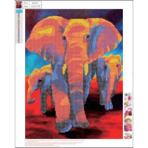 Centrum 5D Gyémánt Festő Készlet - Elefántok - 40x50 cm