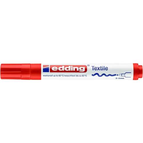 EDDING 4500 Textilmarker, piros, 2-3 mm
