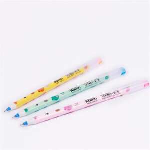 FLEXOFFICE Rowin 0,3 mm-es kék tintás golyóstollak színes, mintás tolltesttel - FlexOffice