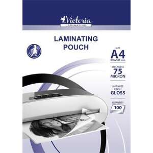 Victoria Office A4 75 Mikron Fényes Lamináló Fólia - 100 Darab - Lamináló fólia