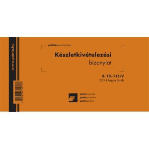 PATRIA - Készletkivételezési Bizonylat - 2 Tételes - 100 db 136825689 - Patria
