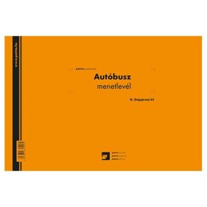 Patria Nyomda - Autóbusz Menetlevél Blokk - A/4 Fekvő - 100 Lap 136825923 - Üzleti nyomtatvány