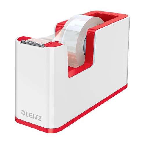 Leitz Wow tape dispenser, white and red, desk tape dispenser, office supplies