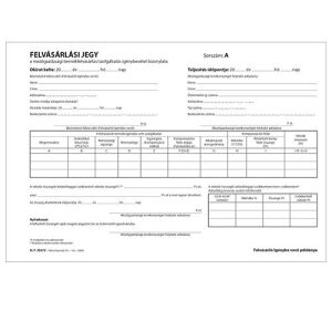 Patria - Felvásárlási Jegy Blokk - 50x3 - 295x203 mm 136826184 - Üzleti nyomtatvány