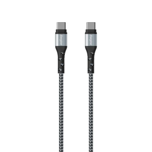 Kabel do ładowania i synchronizacji Energizer 2m USB-C do USB-C, srebrny
