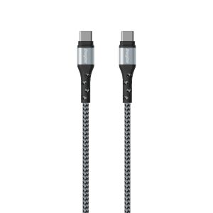 Energizer 2m USB-C to USB-C charging and sync cable, silver - Computers and Accessory