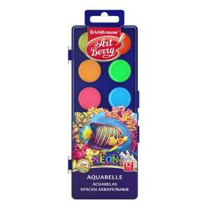 ErichKrause Artberry Neon Vízfesték készlet, 12 szín - Erich Krause