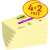 Sticky note pad, 76x127 mm, 4+2x90 sheets, 3M POSTIT "Super Sticky", canary yellow 91930848
