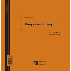 Patria - Könyvelési Bizonylat - Lapos Tömb - 100 db (203x198 mm) 136826384 - Patria