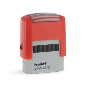 Trodat Printy 4910 önbeálló bélyegző, piros és szürke, fekete tintával - Irodai bélyegző