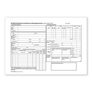 Patria - Belföldi Kiküldetési Rendelvény és Költségelszámolás Tömb - A/4 - 25x2 136825623 - Patria