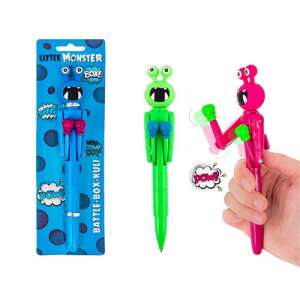 Trendhaus LITTLE MONSTER bokszoló toll, kék, zöld, rózsaszín, vicces írószer - Toll & Ceruza