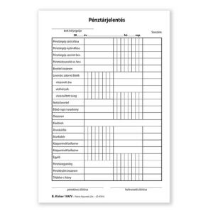 Patria Nyomda - Pénztárjelentés Blokk - A/5 - 25x2+2 lapos 136826722 - Patria