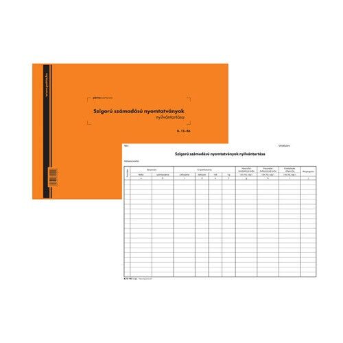 PATRIA - Szigorú Számadású Nyomtatvány - Blokk - A/4 - 25 lap