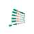 Pack of 10 green NOBO whiteboard markers with chisel tip