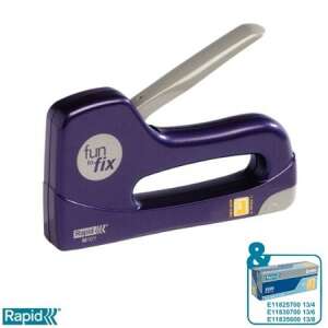 Rapid Fun To Fix M10Y hobbi tűzőpisztoly, lila, 13/4-8 tűzőkapocs - Ipari tűzőgép