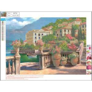 Centrum 5D Gyémánt Festő Készlet - Város a Vízparton - 30x40 cm