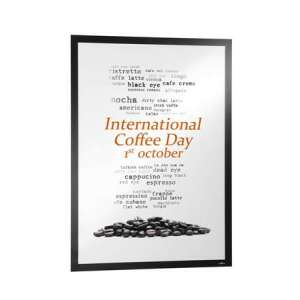 Nemzetközi Kávé Nap poszter fekete DURABLE DURAFRAME® keretben, 50x70 cm - Durable