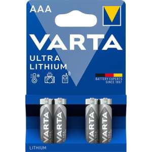 Varta Ultra Lithium AAA Elemek, 4 darabos csomag - Varta Elem