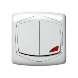 Univerzális Dupla Alternatív Kapcsoló - Fehér - 230V - Süllyesztett