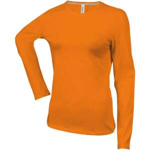 Kariban hosszú ujjú kereknyakú Női pamut póló KA383, Orange-XL 91933575 Női hosszú ujjú felsők