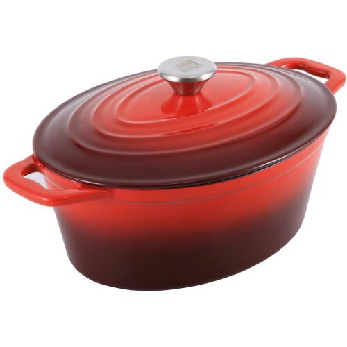 Carl Schmidt Sohn Xanten red enameled cast iron duck roaster, 7.7L oven safe casserole dish