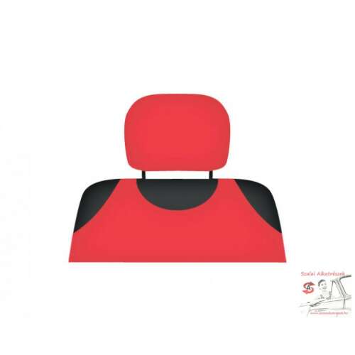 Piros és fekete autó ülés fejtámla huzatok, 2 db-os csomag, Shirt Cotton márka