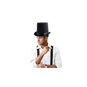 Fekete Férfi Cilinderkalap - 59 cm