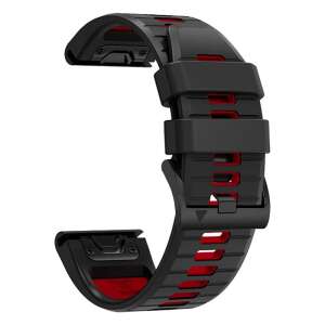 Brățară pentru smartwatch Tech-Protect Iconband Pro Garmin Fenix 7X, negru și roșu - Tech-Protect
