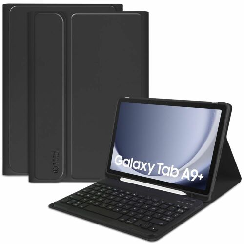 Tech-Protect Galaxy Tab A9+ 11 Zoll Hülle mit Tastatur und Stifthalter, schwarz