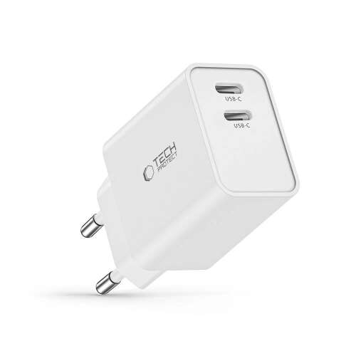 Tech-Protect C35W Dupla USB-C Töltő - 35W