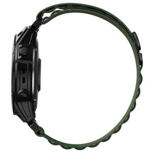 Curea pentru smartwatch Tech-Protect Nylon Pro pentru Garmin Fenix 3, 5X, 3Hr, 5X Plus, 6X, 6X Pro, 7X în verde militar - Tech-Protect