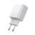 Tech-Protect C20W dual USB-C wall charger, back view, white