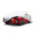 Silver car cover size M on red car for protection