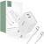 Tech-Protect C35W Dual-USB-C-Port-Wandladegerät mit USB-C-Kabel und Verpackung, 35W PD-Ladegerät