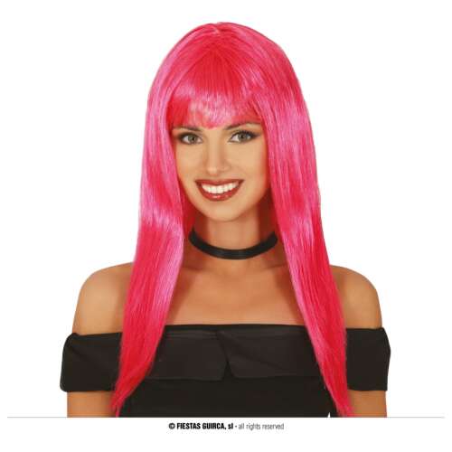Paróka, hosszú egyenes - Pink