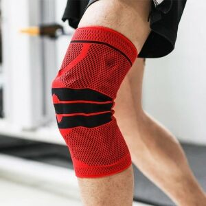 Červeno-čierna kolenná ortéza pre šport a zotavenie po zranení - Každodenná fixácia kĺbov