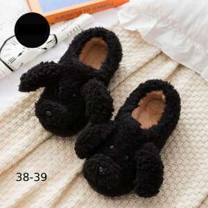 Domáce papuče so zvieracím motívom Čierny pes veľkosť 38-39 91956848 Dámska obuv