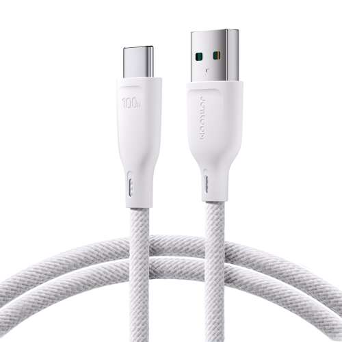 Kábel Joyroom Multi-Color Series SA34-AC6 USB-A do USB-C, rýchle nabíjanie 100W, 1m, biely