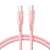 Kábel Joyroom Multi-Color Series SA34-CC3 USB-C na USB-C, rýchle nabíjanie 60W, 1m, ružový