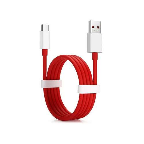 OnePlus USB-C - USB-A töltőkábel, piros, 95cm