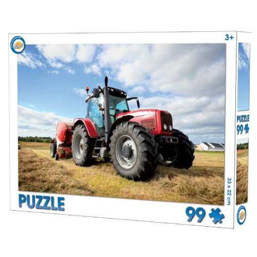 Puzzle Clementoni cu tractor pentru copii, 99 de piese, de la 3 ani