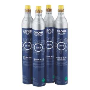 4 pack of GROHE BLUE CO2 cartridges for soda makers, 425g each - Soda Machine Accessory