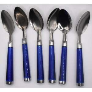 Kék nyeles kanalak 6 darabos szettben - Evőeszköz