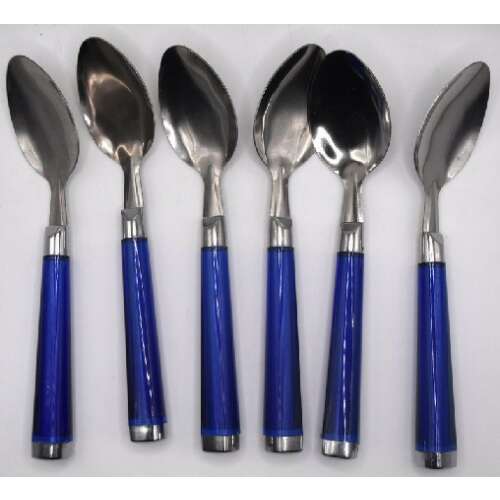 Kék nyeles kanalak 6 darabos szettben