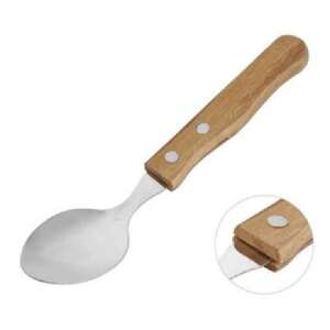 Fakanállal ellátott rozsdamentes acél kanál, 17,5 cm - Kanál