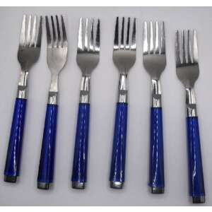 VILLA kék nyeles villák 6 darabos szettben - Villa