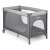 RicoKids travel cot with mattress, light grey, foldable, with wheels, zippered side