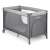 RicoKids travel cot with mattress, light grey, foldable, with wheels, zippered side