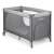 RicoKids travel cot with mattress, light grey, foldable, with wheels, zippered side